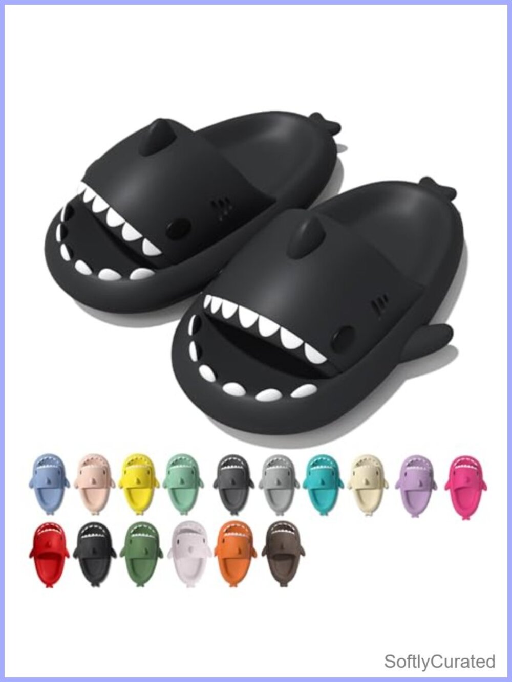 Shark Cloud Slippers EVA Platform Slide Open Toe Non-Slip Beach Shower Sandals